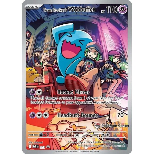 Pokemon Team Rocket's Wobbuffet (Pokemon Center Exclusive) (203) Near Mint