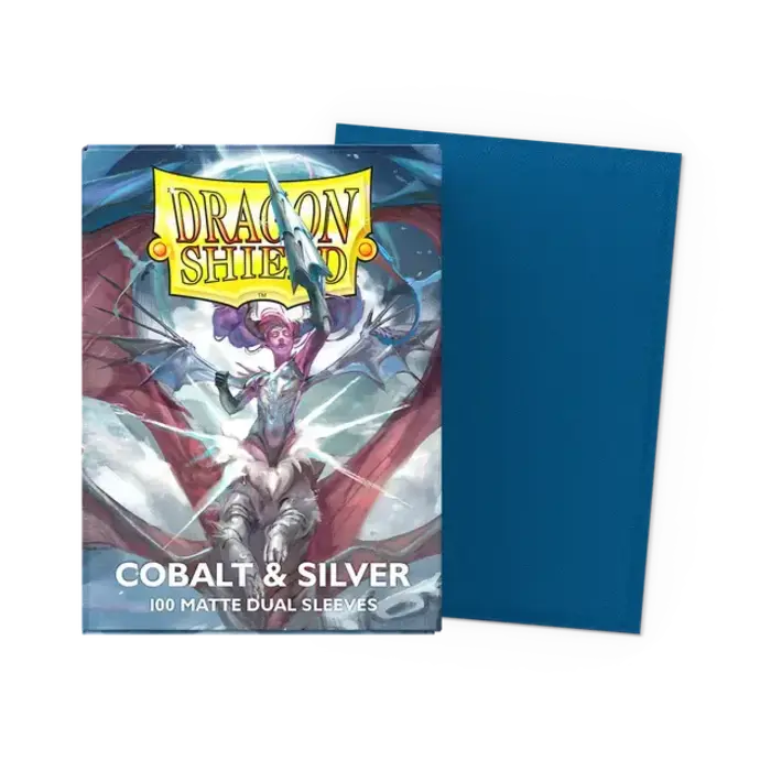 Arcane Tinmen Dragon Shield Dual Matte Blue/Cobalt Silver 100 Standard