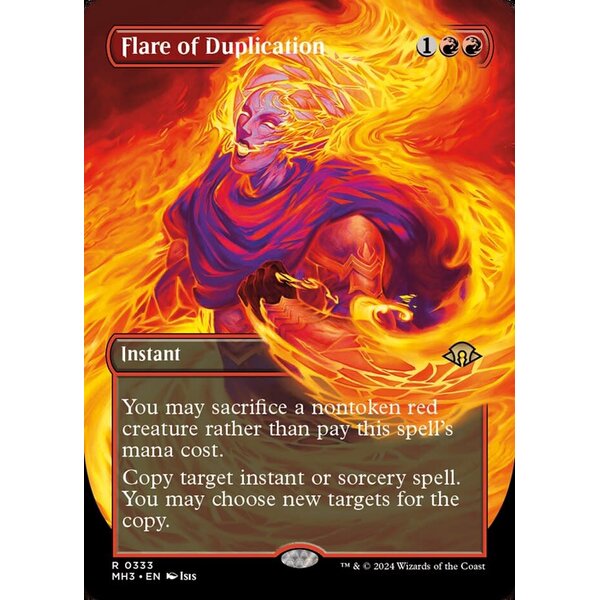 Magic: The Gathering Flare of Duplication (Borderless) (333) Lightly Played Foil