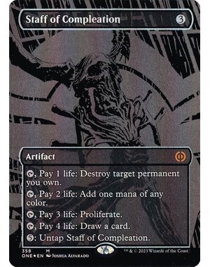 Magic: The Gathering Staff of Compleation (Oil Slick Raised Foil) (258) Lightly Played