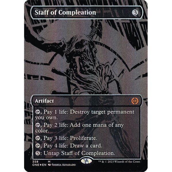 Magic: The Gathering Staff of Compleation (Oil Slick Raised Foil) (258) Lightly Played