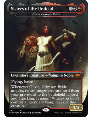 Magic: The Gathering Sisters of the Undead - Olivia, Crimson Bride (343) Lightly Played
