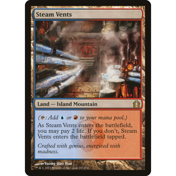 Magic: The Gathering Steam Vents (247) Lightly Played