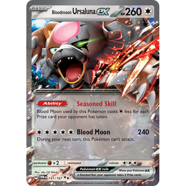 Pokemon Bloodmoon Ursaluna ex (141) Lightly Played