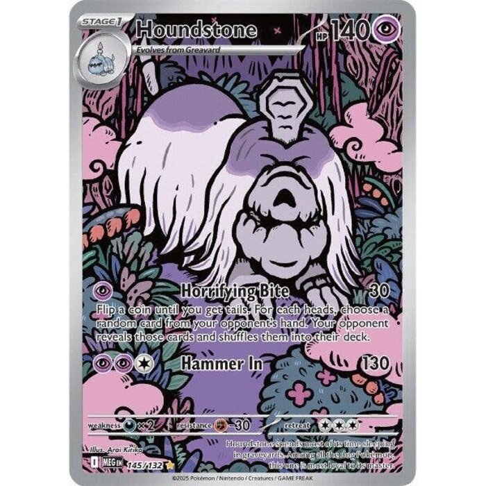 Pokemon Houndstone (145) Lightly Played Holofoil