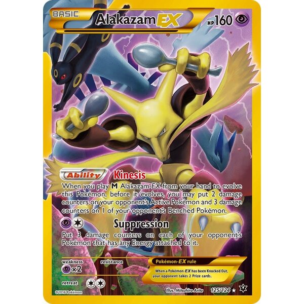 Pokemon Alakazam EX (Secret) (125) Moderately Played