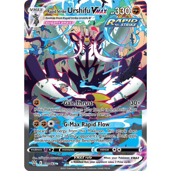 Pokemon Rapid Strike Urshifu VMAX (Alternate Art Secret) (170) Lightly Played