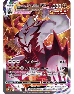 Pokemon Single Strike Urshifu VMAX (Alternate Art Secret) (168) Lightly Played Holofoil
