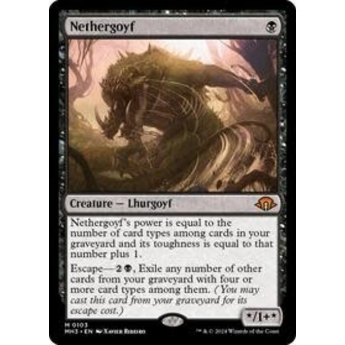 Magic: The Gathering Nethergoyf (103) Lightly Played