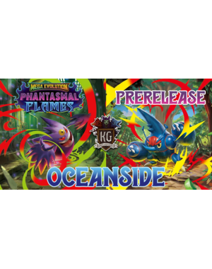 Pokemon 11/8/25 Oceanside Pokemon Mega Evolution: Phantasmal Flames Prerelease Saturday 4 PM
