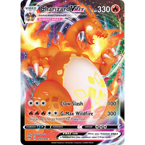 Pokemon Charizard VMAX (020) Near Mint Holofoil