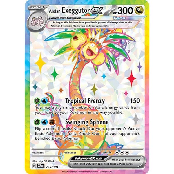 Pokemon Alolan Exeggutor ex (225) Lightly Played
