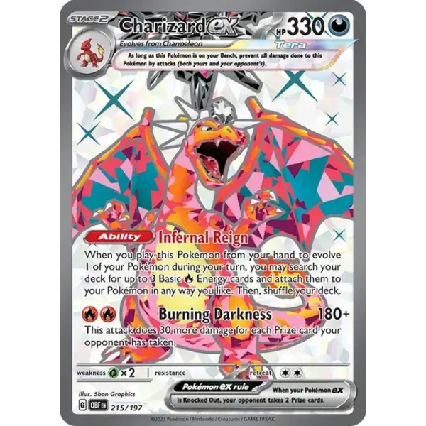 Pokemon Charizard ex (215) Lightly Played Holofoil