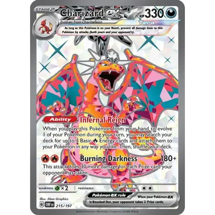 Pokemon Charizard ex (215) Lightly Played Holofoil