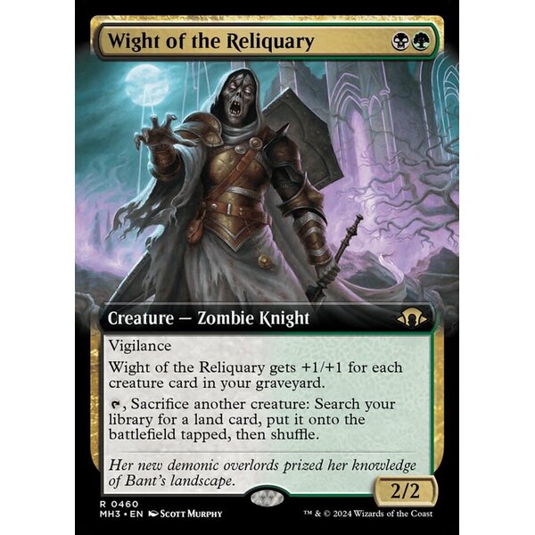 Magic: The Gathering Wight of the Reliquary (Extended Art) (460) Lightly Played