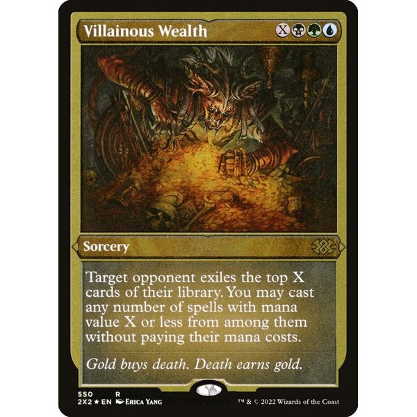 Magic: The Gathering Villainous Wealth (Foil Etched) (550) Lightly Played