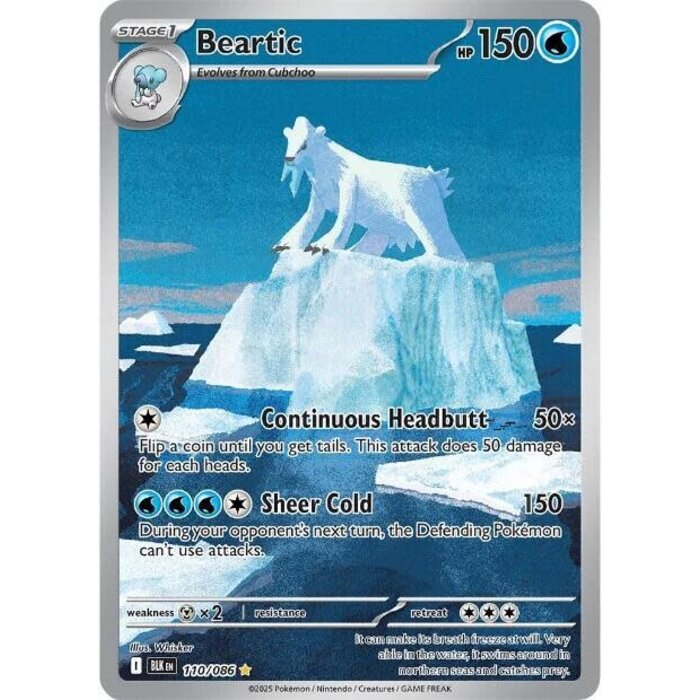 Pokemon Beartic (110) Lightly Played Holofoil