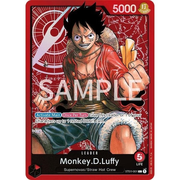 Bandai Monkey.D.Luffy (OPRP) (ST01-001) Lightly Played