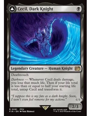 Magic: The Gathering Cecil, Dark Knight (091) Lightly Played Foil