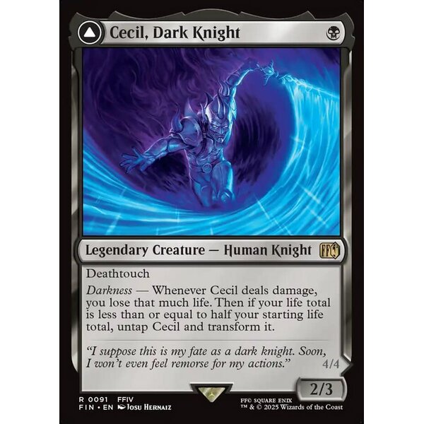 Magic: The Gathering Cecil, Dark Knight (091) Lightly Played Foil