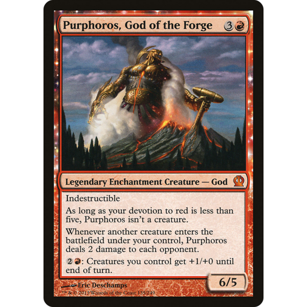 Magic: The Gathering Purphoros, God of the Forge (135) Lightly Played