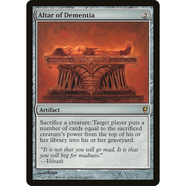 Magic: The Gathering Altar of Dementia (196) Lightly Played