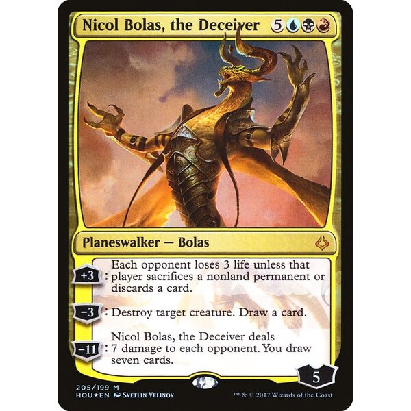Magic: The Gathering Nicol Bolas, the Deceiver (205) Lightly Played Foil