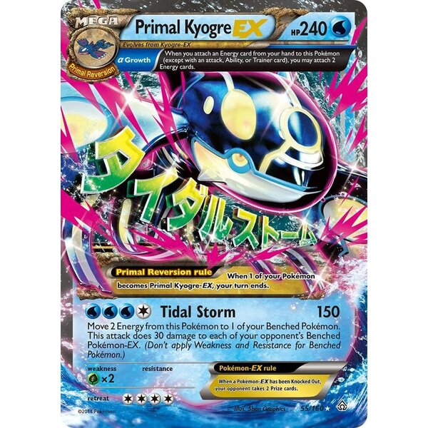 Pokemon Primal Kyogre EX (Alpha) (055) Moderately Played