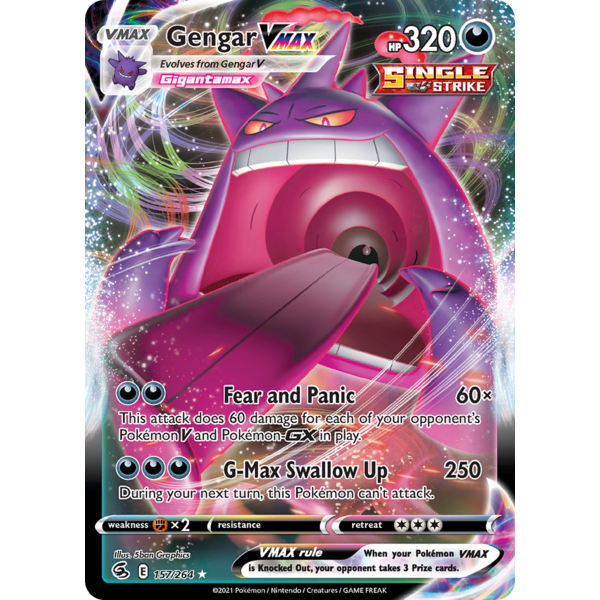 Pokemon Gengar VMAX (157) Lightly Played Holofoil