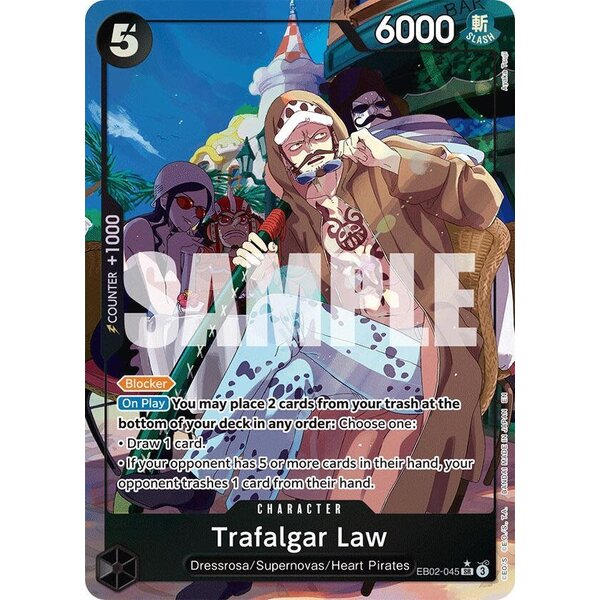 Bandai Trafalgar Law (Alternate Art) (EB02-045) Lightly Played