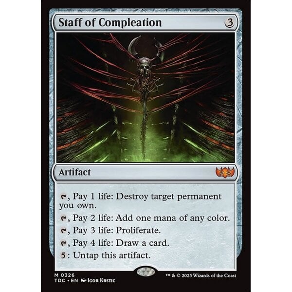 Magic: The Gathering Staff of Compleation (326) Lightly Played
