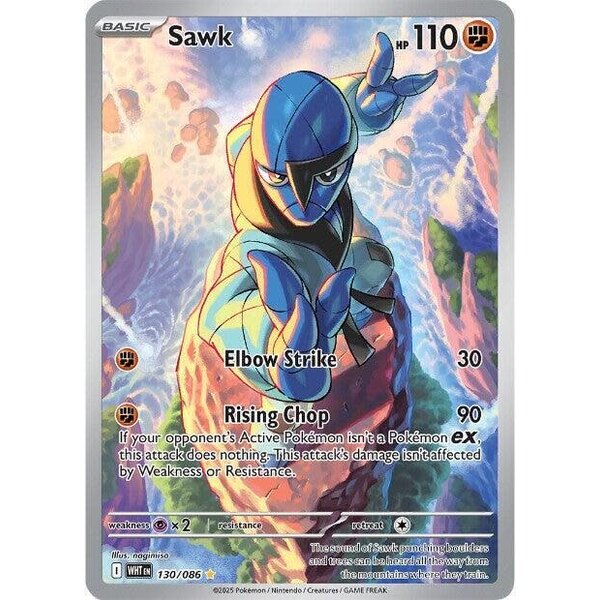 Pokemon Sawk (130) Lightly Played Holofoil