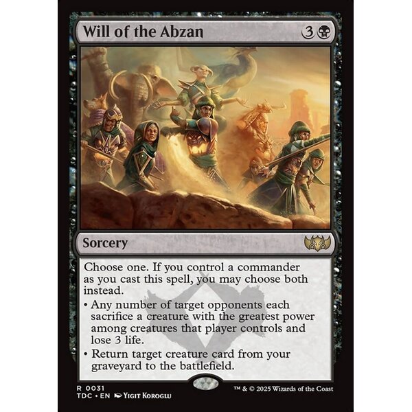 Magic: The Gathering Will of the Abzan (031) Lightly Played