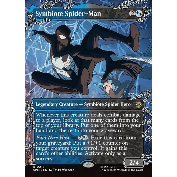 Magic: The Gathering Symbiote Spider-Man (Borderless) (217) Lightly Played Foil