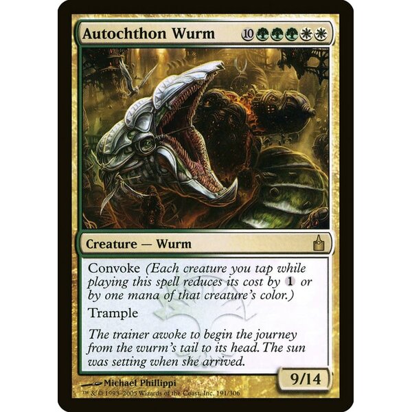 Magic: The Gathering Autochthon Wurm (191) Lightly Played