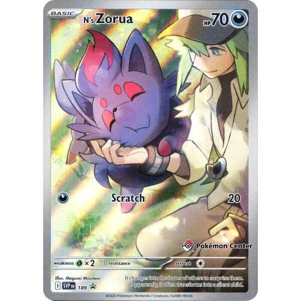 Pokemon N's Zorua (Pokemon Center Exclusive) (189) Lightly Played