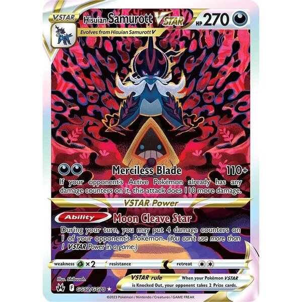 Pokemon Hisuian Samurott VSTAR (GG52) Lightly Played
