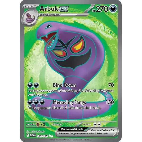 Pokemon Arbok ex (185) Lightly Played