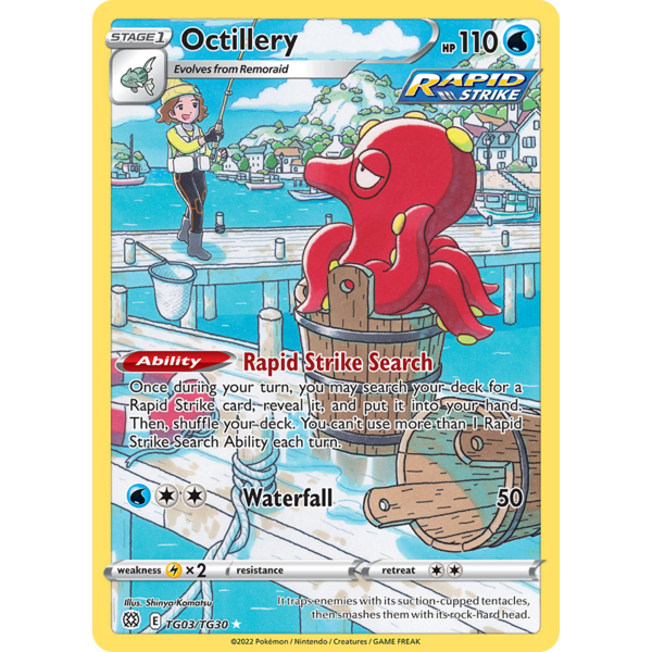 Pokemon Octillery (TG03) Lightly Played Holofoil