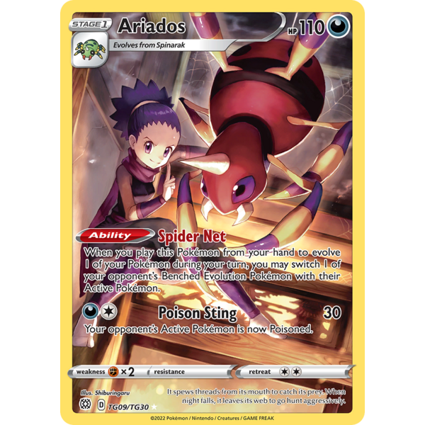 Pokemon Ariados (TG09) Lightly Played