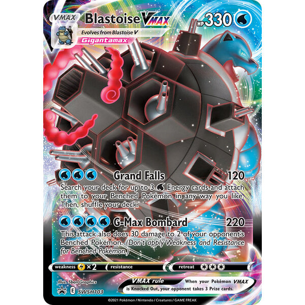 Pokemon Blastoise VMAX (SWSH103) Lightly Played