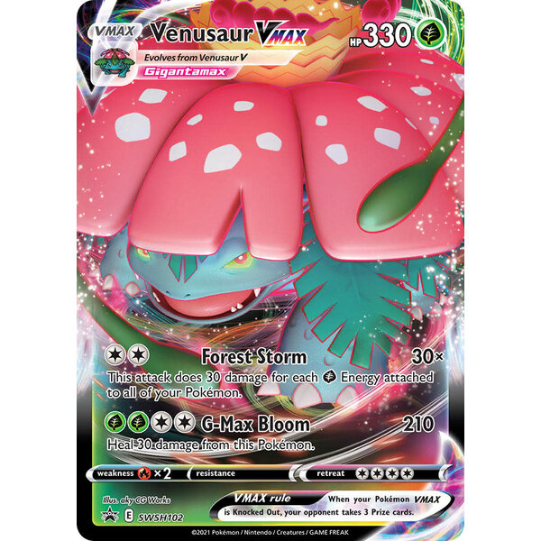 Pokemon Venusaur VMAX (SWSH102) Lightly Played Holofoil