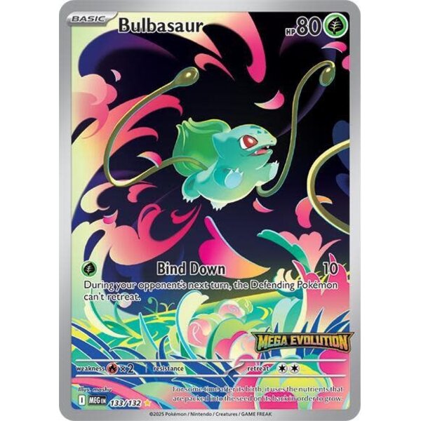 Pokemon Bulbasaur (Mega Evolution Stamped) (133) Lightly Played Holofoil