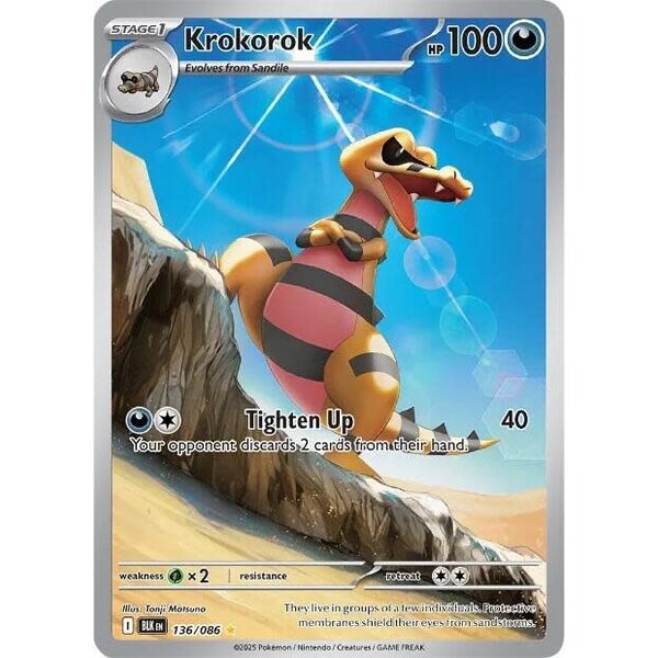 Pokemon Krokorok (136) Lightly Played
