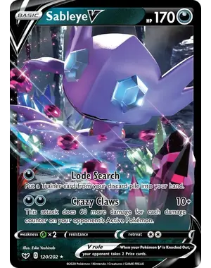 Pokemon Sableye V (120) Lightly Played