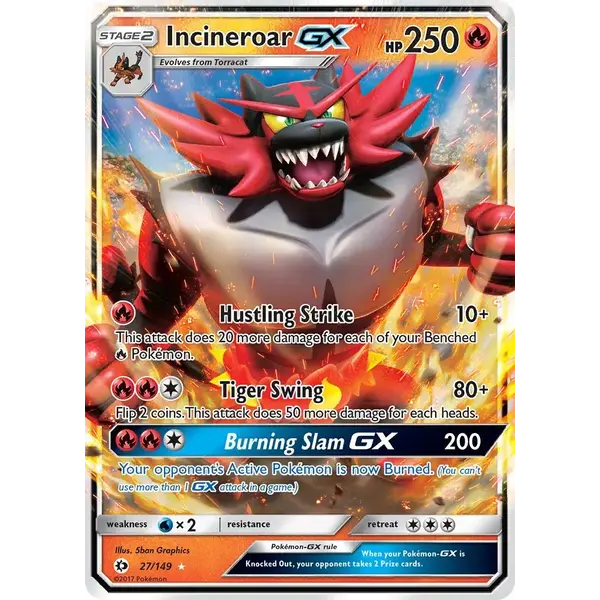 Pokemon Incineroar GX (027) Lightly Played Holofoil