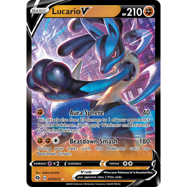 Pokemon Lucario V (027) Lightly Played