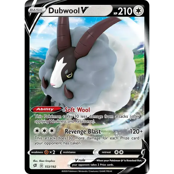 Pokemon Dubwool V (153) Lightly Played