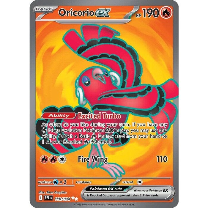 Pokemon Oricorio ex (110) Lightly Played Holofoil