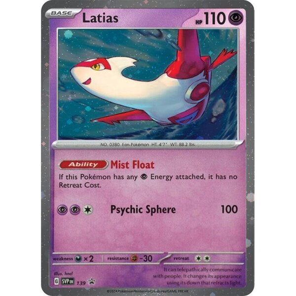 Pokemon Latias (Cosmo Holo) (SVP139) Lightly Played